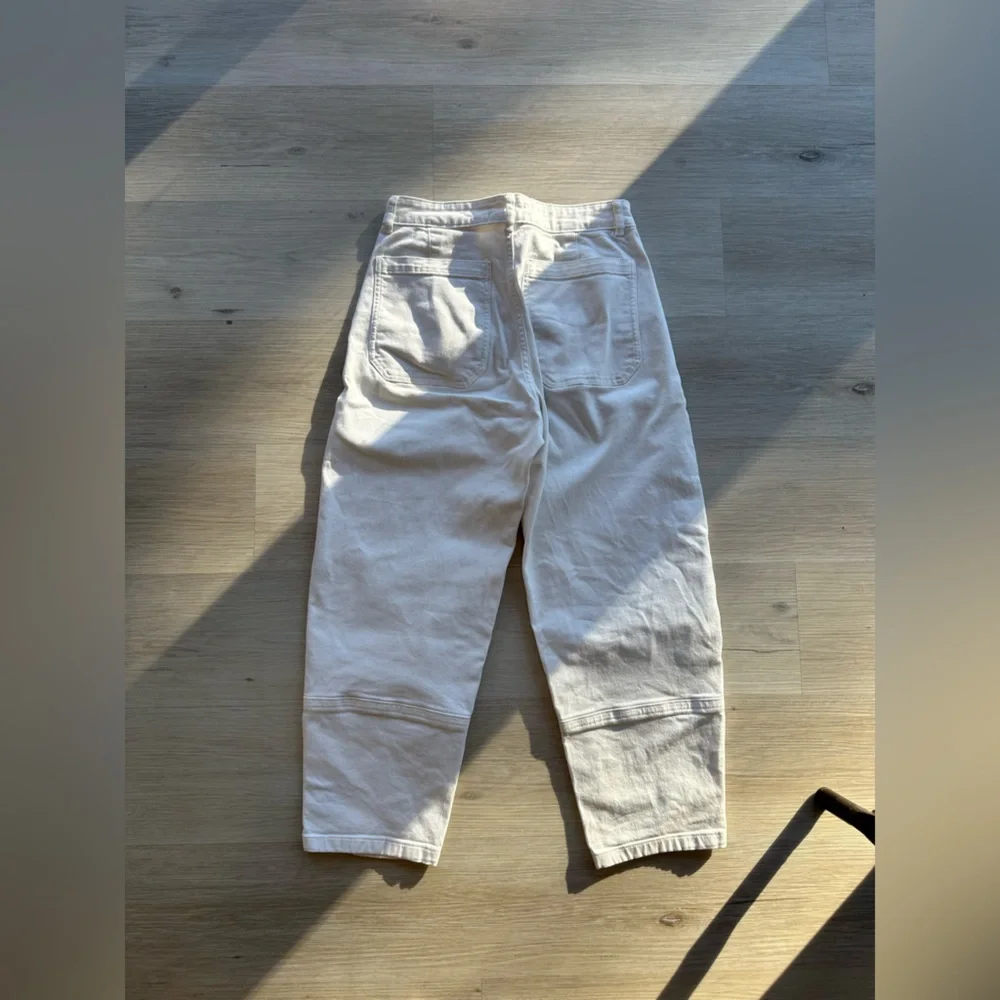 Everlane White High-Rise Straight Leg Pants